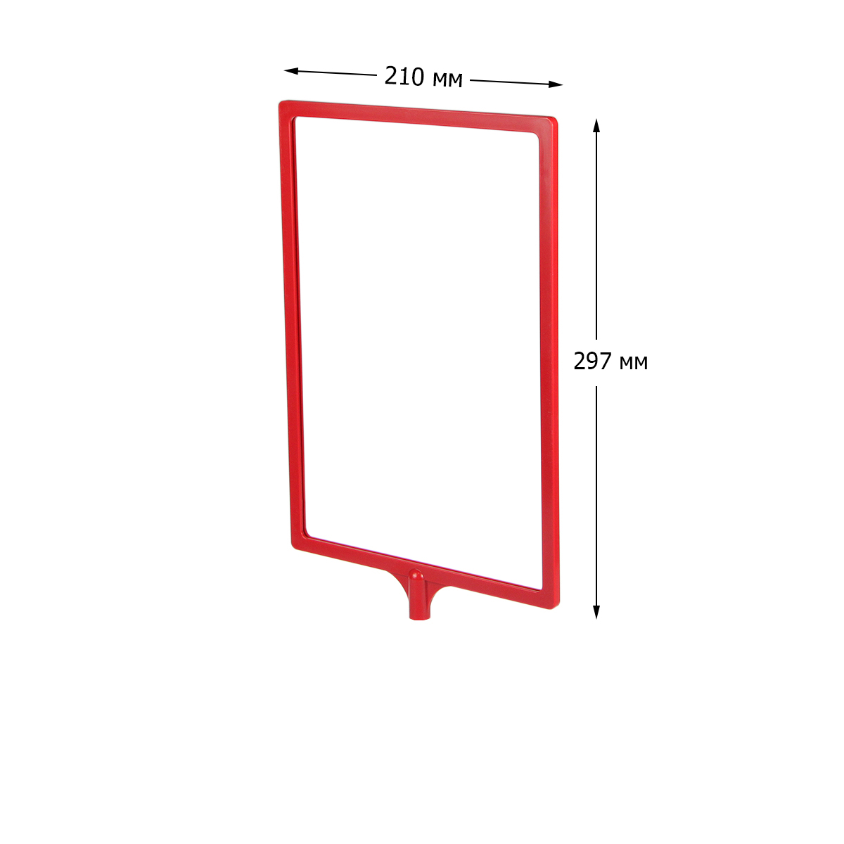 Рамка с интегрированным Т-держателем PFT-A4, цвет красный