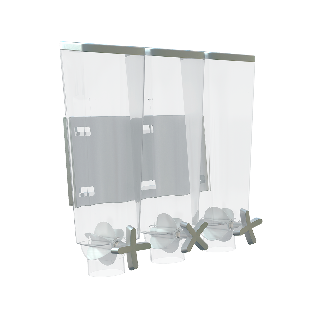 Гравитационные контейнеры DIAMOND 3 шт. в комплекте с настенным держателем DIAMOND WALL TRIO
