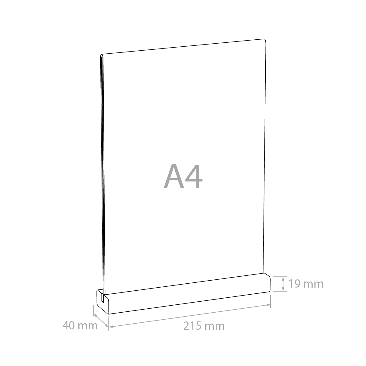 Тейбл-тент из акрила с деревянным основанием WOOD BASE, формат A4