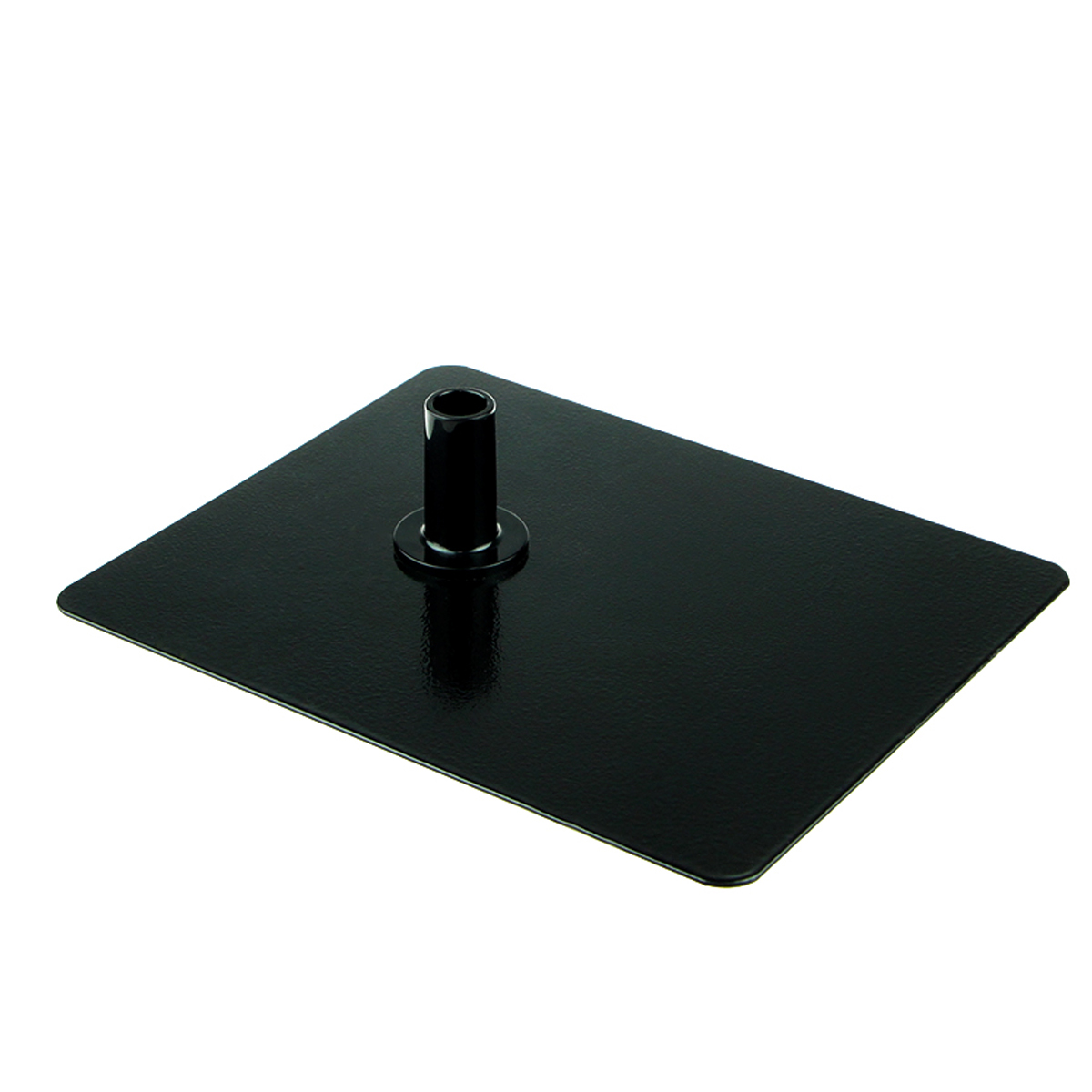 Подставка прямоугольная металлическая BASE-ML с пеньком, винт M6, цвет черный