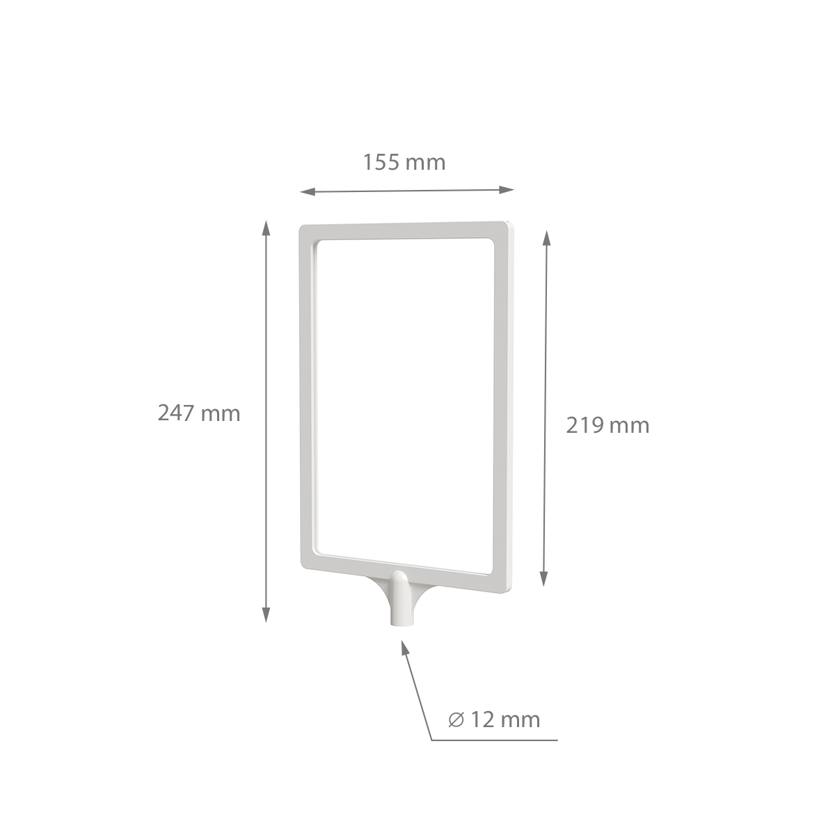 Рамка с интегрированным Т-держателем PFT-A5, цвет белый