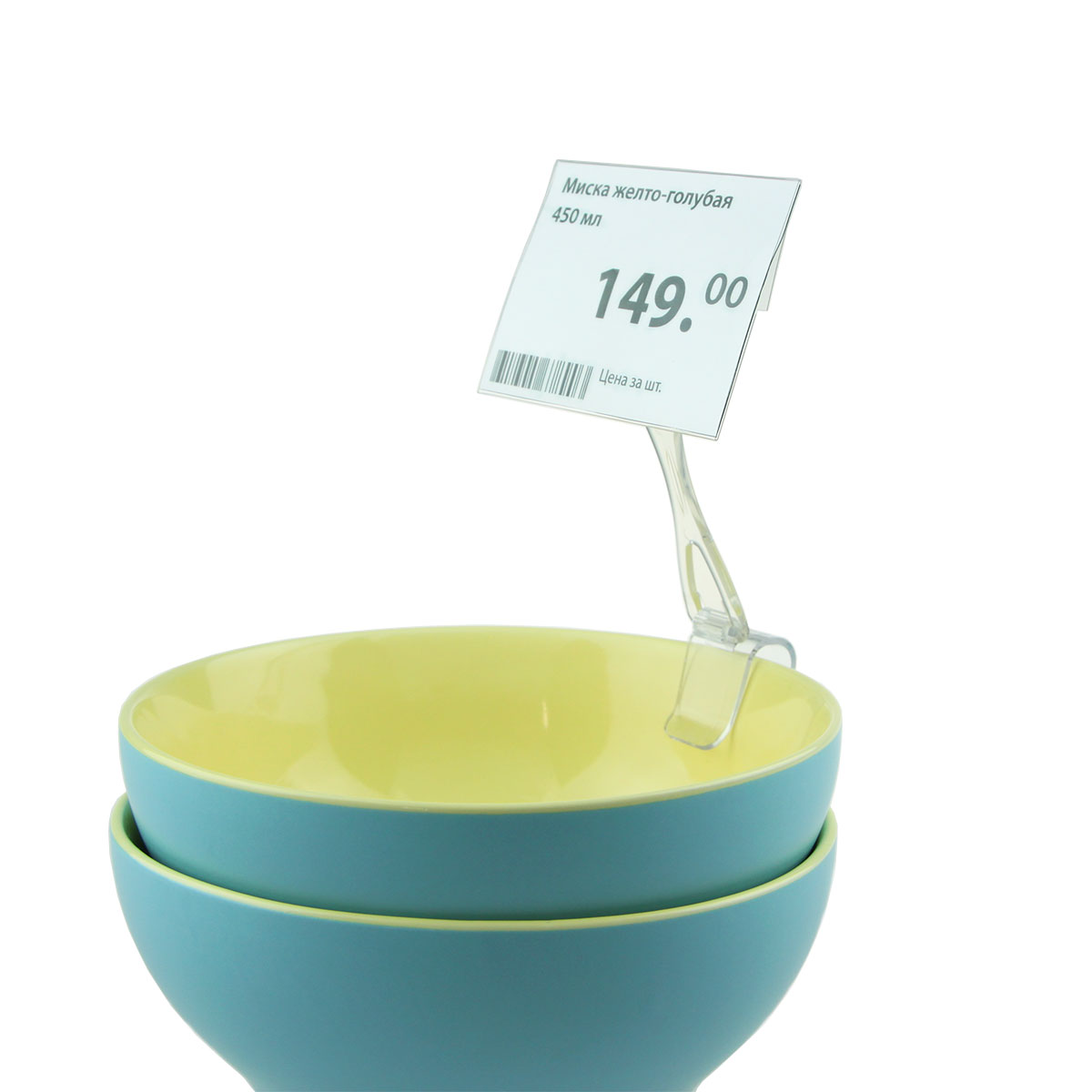 Ценникодержатель ДЕЛИ на край посуды DELI-SIDE-SET90, цвет прозрачный