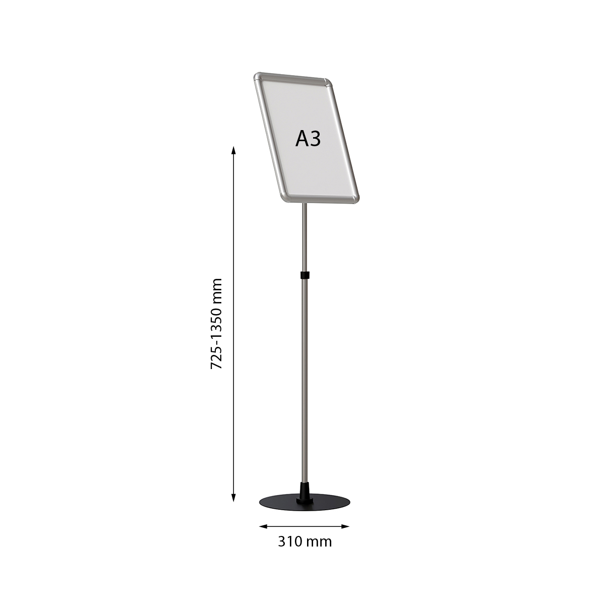 Рекламная стойка с пластиковой клик-рамой PCF-STAND, формат А3