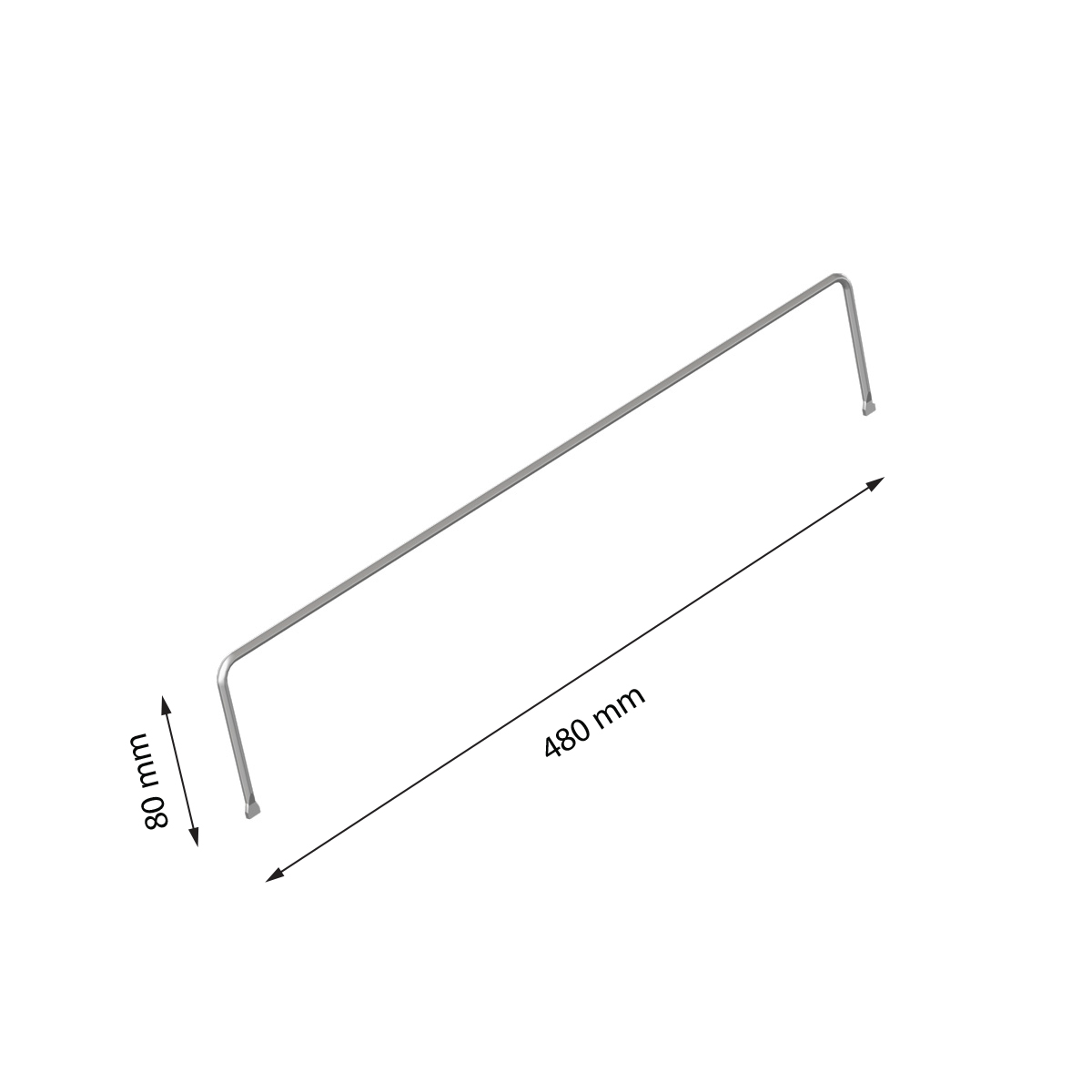 Разделитель металлический MET-DIV80, 480 мм