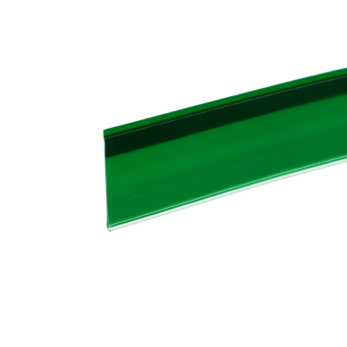 Ценникодержатель полочный самоклеящийся DBR39 SL длина 1000 мм., цвет зеленый