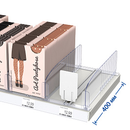 Комплект для выкладки колготок для полки глубиной 400 мм.